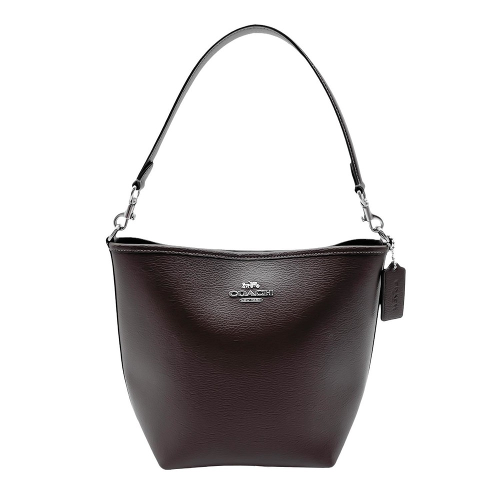 COACH City Bucket Bag 2-Way Shoulder with Logo CT801 Leather Brown Women's